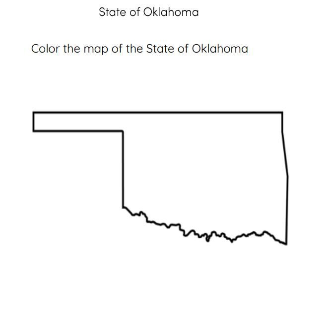 Oklahoma State Coloring Pages for Kids