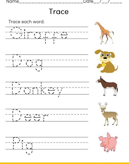 Free Preschool Animal Worksheets