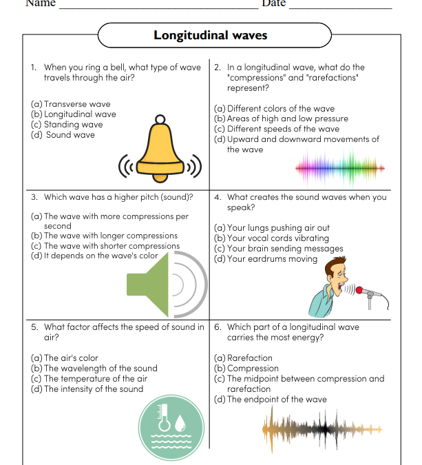 Waves Science Worksheet