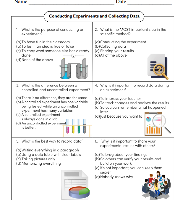 Conducting Experiments and Collecting Data Worksheet