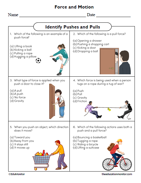 Pushes and Pulls Worksheet