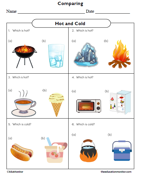Hot Cold Worksheet 369x554