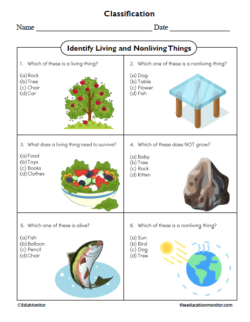 Identify Living and Nonliving Things Second Grade Science Worksheet-Edumonitor Identify Living and Nonliving Things Second Grade Science Worksheet