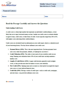 Understanding Credit Scores Financial Literacy Booklet - EduMonitor ...