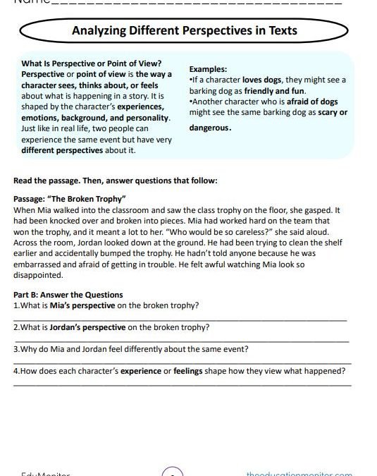 Analyzing Different Perspectives in Texts I Grade 5
