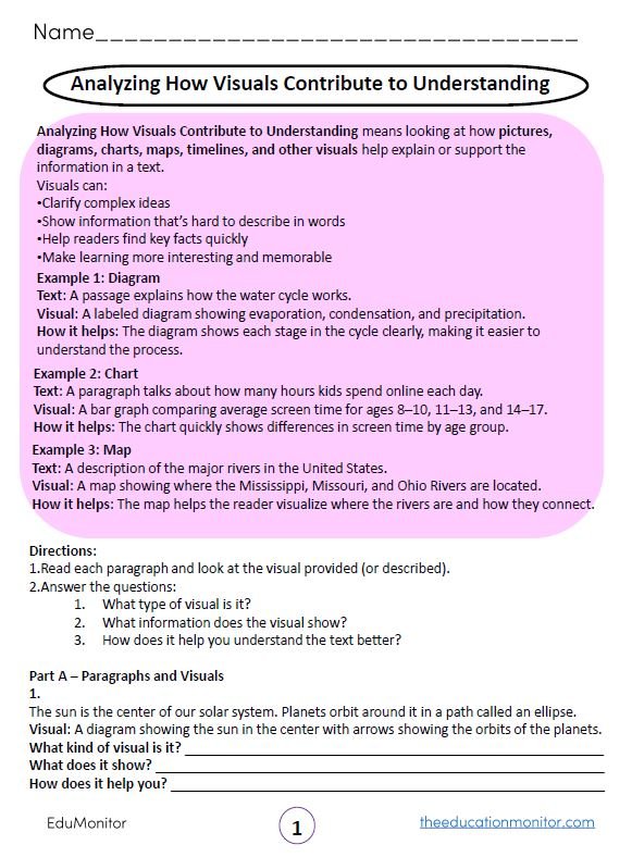 Analyzing How Visuals Contribute to Understanding grade 5 I EduMonitor