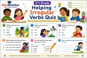 2nd Grade: Helping Irregular Verbs Quiz