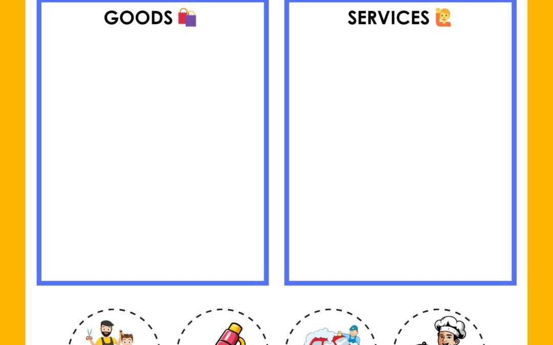 Goods and Services 2nd Grade Financial Literacy Worksheet
