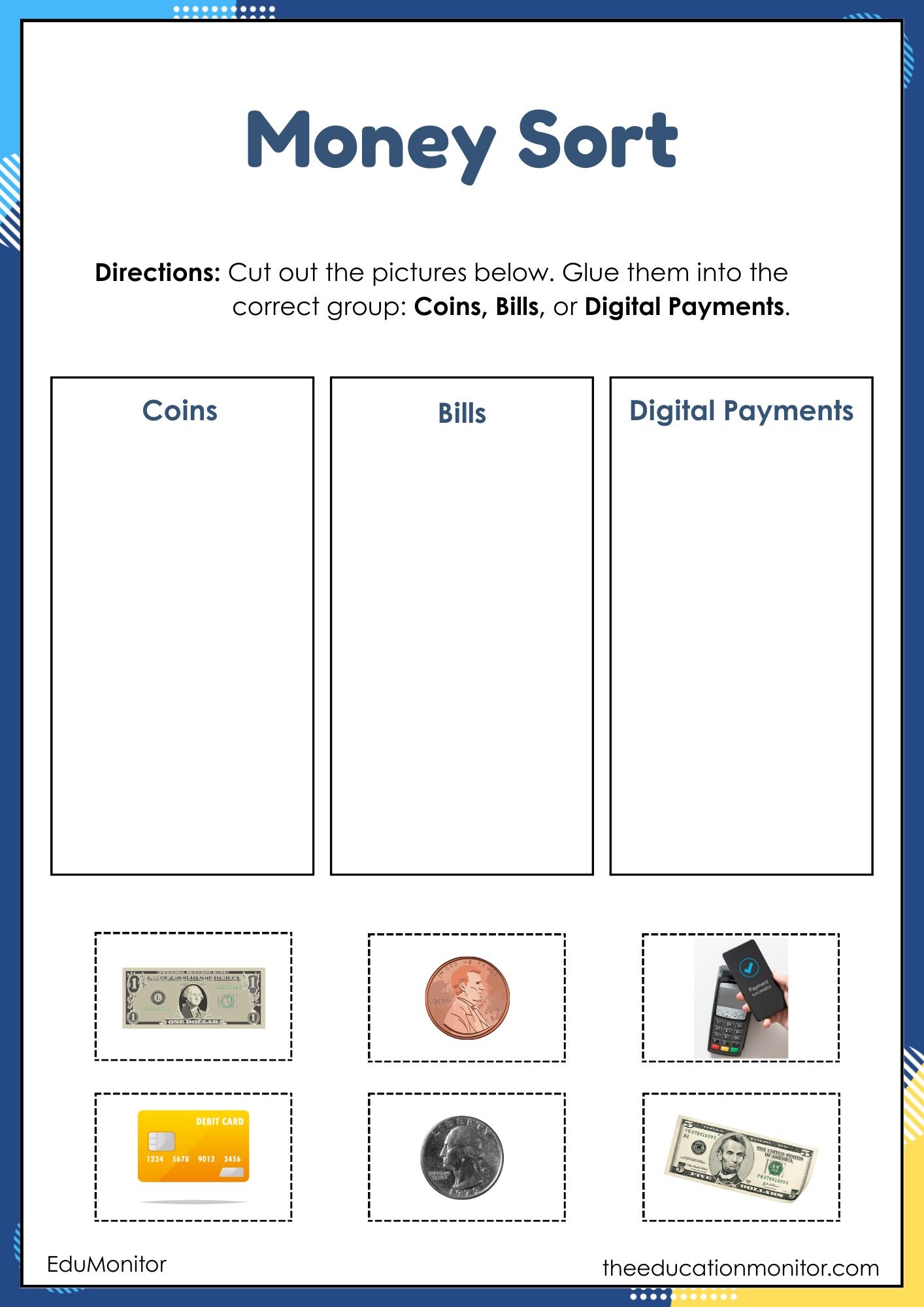What is Money 2nd Grade Financial Literacy Worksheet