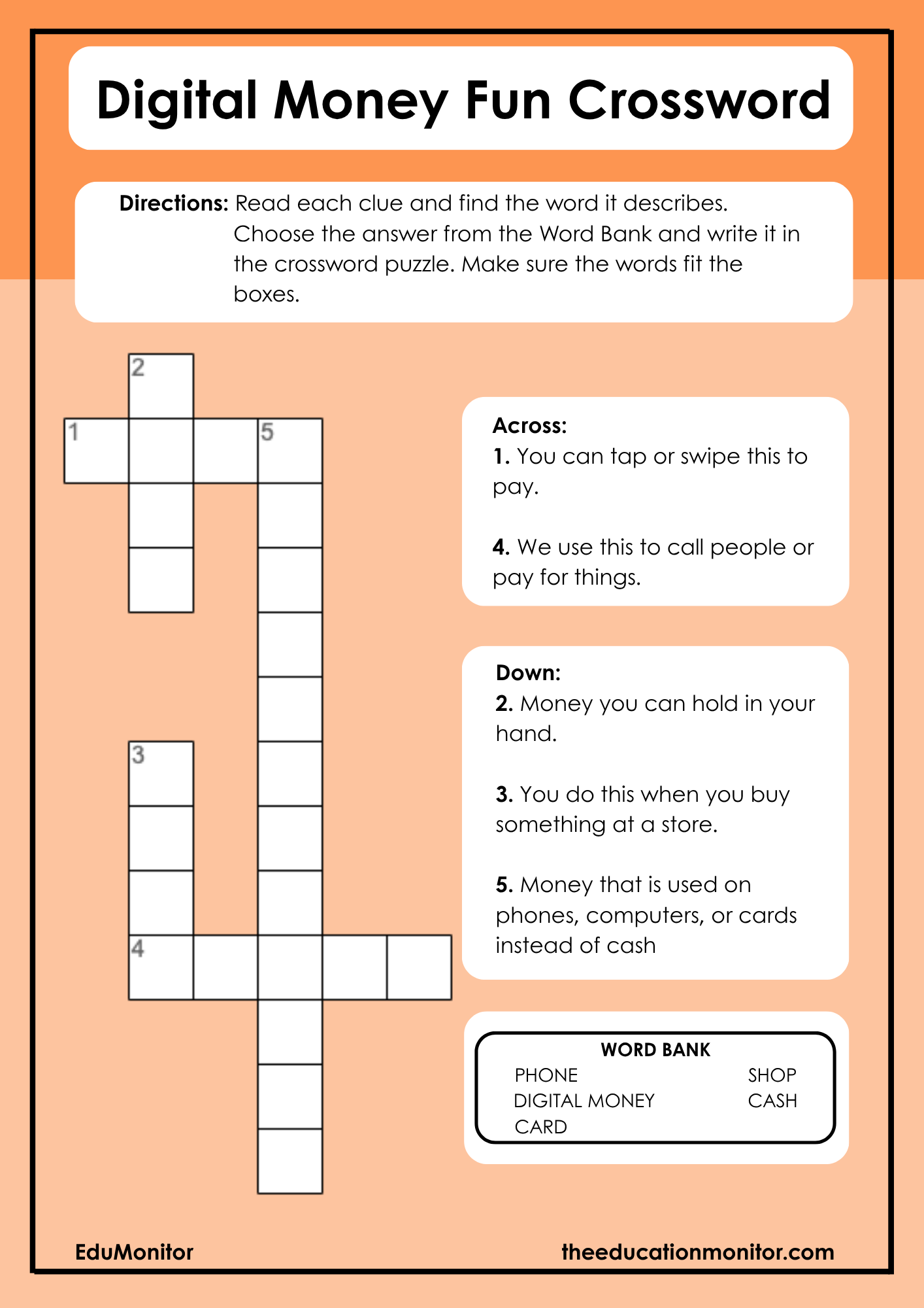 Digital Money in Our Future 2nd Grade Financial Literacy Worksheet Digital Money in Our Future 2nd Grade Financial Literacy Worksheet