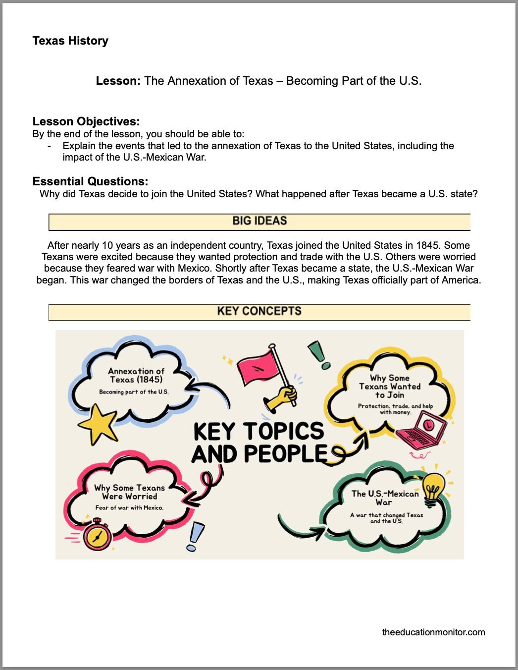 Screenshot The Annexation of Texas – Becoming Part of the U.S.