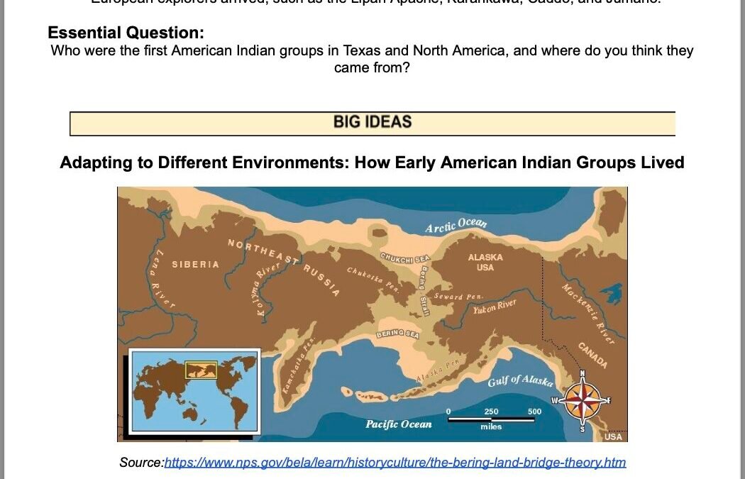 Where Did American Indians Come From? 4th Grade Social Studies Packet