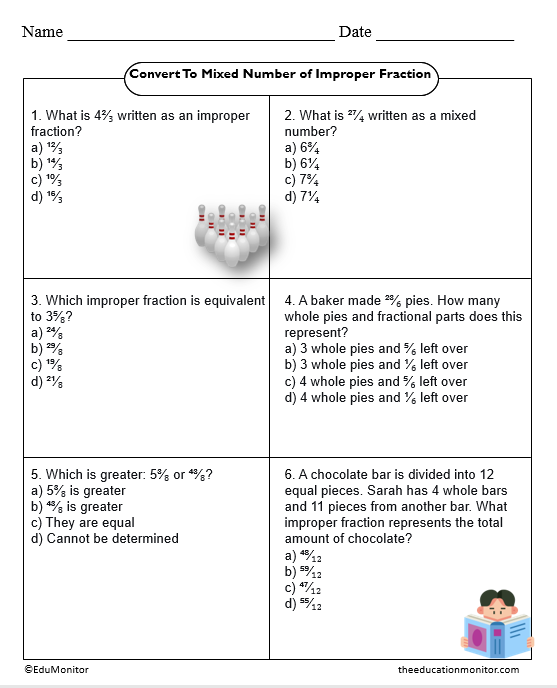 Screenshot 2026-03-27 093143 Convert between mixed numbers and improper fractions 4th Grade Worksheet