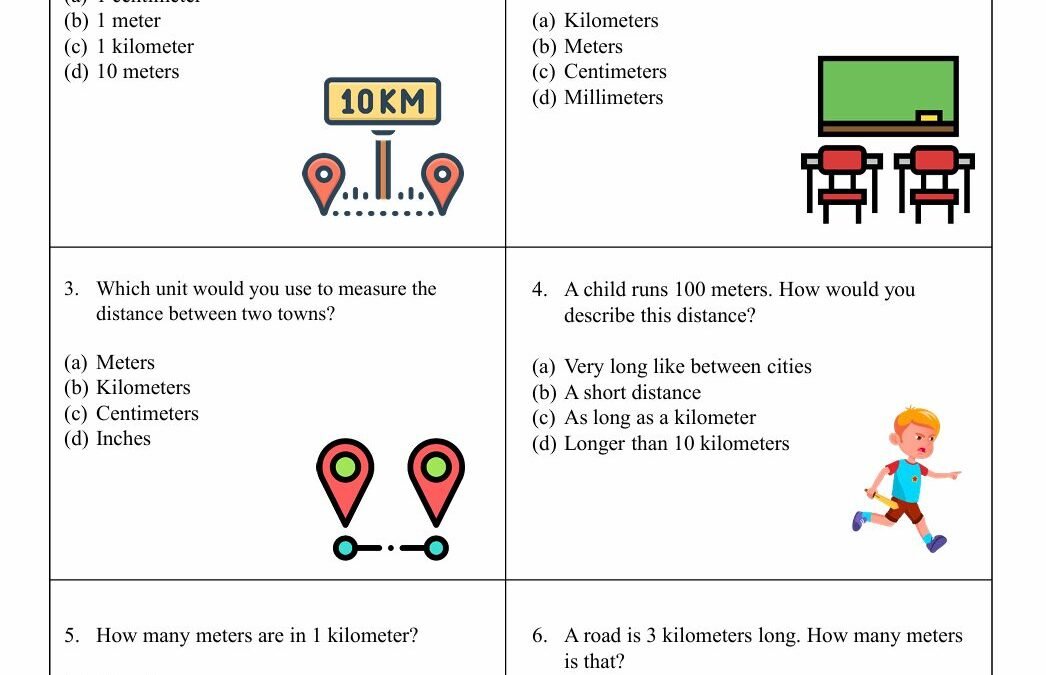 Metric Lengths Units Fifth Grade Math Worksheet