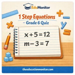 1 Step Equations – Grade 6