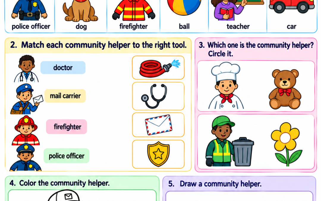 Community Helpers Social Studies Worksheet