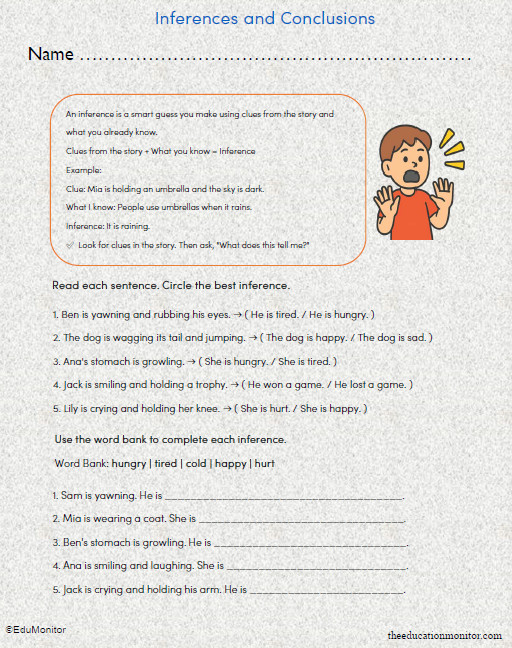 Inferences and Conclusions Worksheet for 3rd Grade